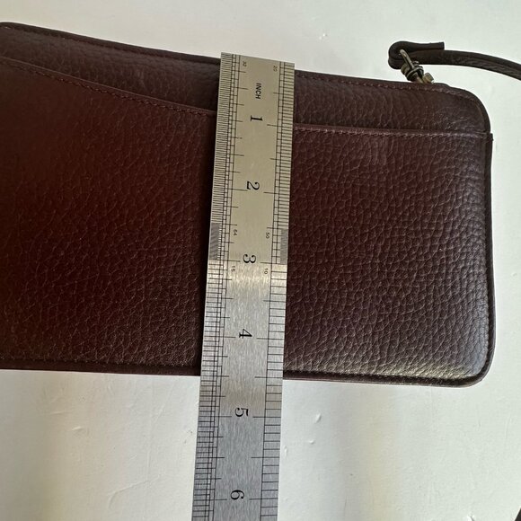 Vtg Etienne Aigner Oxblood Burgundy Leather Shoulder Cross Body Bag 7.5" 80s 90s - Picture 12 of 15